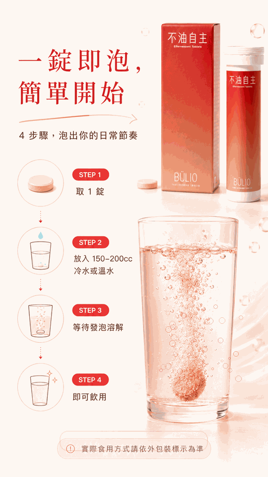 一錠即泡,4 步驟泡出你的日常節奏
